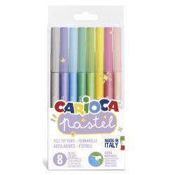 Carioca Super Lavabila, Varf 1-4.7mm, 8 Culori/set, Carioca Pastel - Culori Pastel Carioca Super Lavabila, Varf 1-4.7mm, 8 Culori/set, Carioca Pastel - Culori Pastel
