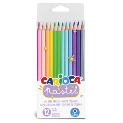Creioane Colorate Carioca Pastel, Hexagonale, 12 Culori/set Creioane Colorate Carioca Pastel, Hexagonale, 12 Culori/set