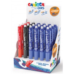 Display Carioca Oops, Cu Pixuri Erasables, Retractabile, 0.7mm, 24 Buc/display - Culori Asortate Display Carioca Oops, Cu Pixuri Erasables, Retractabile, 0.7mm, 24 Buc/display - Culori Asortate