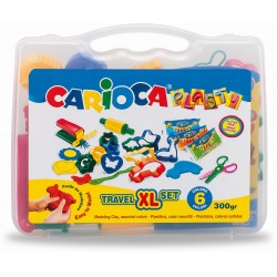 Kit 3 Culori X 50gr Plastilina + 8 Forme Modelaj + Accesorii, Carioca Plasty