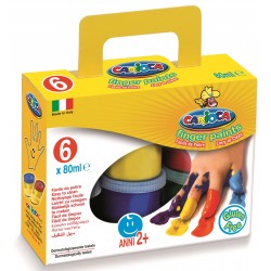 Tempera Lavabila, Pentru Pictura Cu Mana, 6 Culori X 80ml/set, Carioca Finger Paint Tempera Lavabila, Pentru Pictura Cu Mana, 6 Culori X 80ml/set, Carioca Finger Paint
