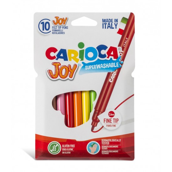 Carioca Super Lavabila, Varf Subtire - 2.6mm, 10 Culori/cutie, Carioca Joy