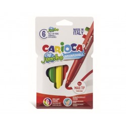 Carioca Super Lavabila, Varf Gros - 6mm, 6 Culori/cutie, Carioca Jumbo Carioca Super Lavabila, Varf Gros - 6mm, 6 Culori/cutie, Carioca Jumbo