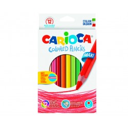 Creioane Colorate Carioca Maxi, Hexagonale, 12 Culori/cutie