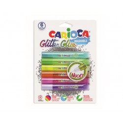 Lipici Glitter, Lavabil, 6 Culori/blister, Carioca Glitter Glue Neon Lipici Glitter, Lavabil, 6 Culori/blister, Carioca Glitter Glue Neon