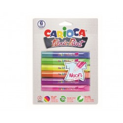 Vopsea Pentru Textile, Rezistanta La Spalare, 6 Culori/blister, Carioca Fabric Paint - Neon