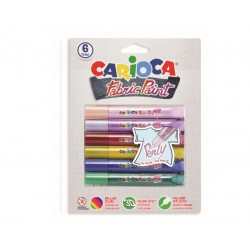 Vopsea Pentru Textile, Rezistanta La Spalare, 6 Culori/blister, Carioca Fabric Paint - Perly Vopsea Pentru Textile, Rezistanta La Spalare, 6 Culori/blister, Carioca Fabric Paint - Perly