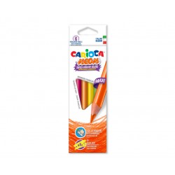 Creioane Colorate Carioca Maxi Neon, Triunghiulare, Super Fluorescente, 6 Culori/cutie Creioane Colorate Carioca Maxi Neon, Triunghiulare, Super Fluorescente, 6 Culori/cutie