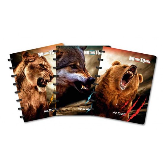 Caiet A4, 72 File - 90g/mp, Coperta Pp - No Time To Kill, Aurora Adoc Crea Collection - Dictando