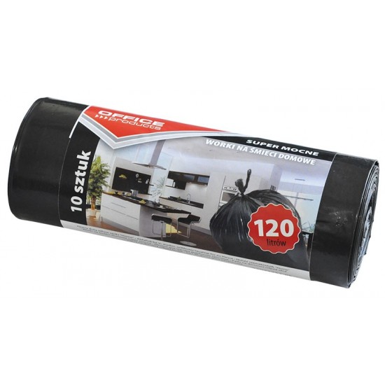 Saci Menaj Super Rezistenti 120l, 66 X 109cm, 24 Microni, 10 Buc/rola, Office Products - Negri