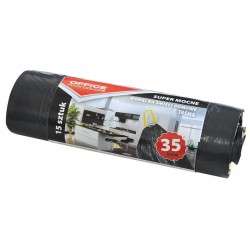 Saci Menaj Super Rezistenti 35l, Cu Snur, 46 X 56cm, 25 Microni, 15buc/rola, Office Products -negri Saci Menaj Super Rezistenti 35l, Cu Snur, 46 X 56cm, 25 Microni, 15buc/rola, Office Products -negri