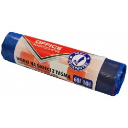 Saci Menaj Premium 60l, Cu Snur, 57 X 72cm, 17 Microni, 10buc/rola, Office Products - Albastri Saci Menaj Premium 60l, Cu Snur, 57 X 72cm, 17 Microni, 10buc/rola, Office Products - Albastri