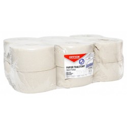 Hartie Igienica Gri, 120m - 1 Strat, 12 Role/bax, Office Products Jumbo - Hartie Reciclata