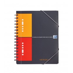 Caiet Cu Spirala A5+, Oxford Int. Meetingbook, 80 File-80g/mp, Scribzee, 10 Perf, Coperta Pp-mate