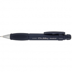 Creion Mecanic Penac Chubby, Rubber Grip, 0.7mm, Con Si Varf Metalic, Radiera Retractabila, Negru