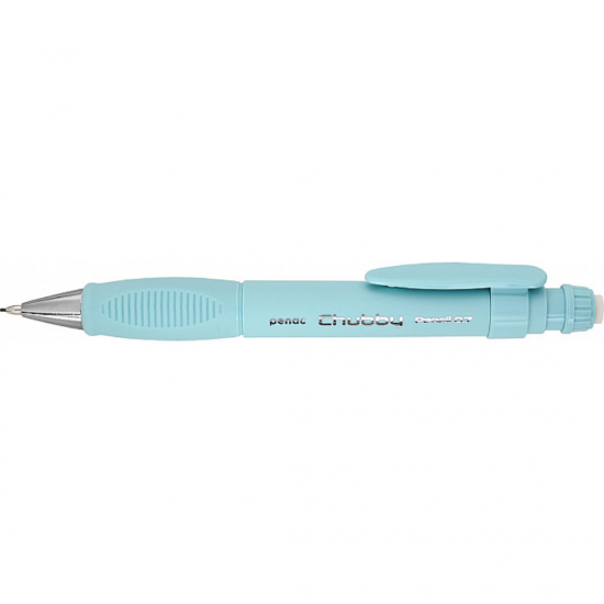 Creion Mecanic Penac Chubby, Rubber Grip, 0.7mm, Con Si Varf Metalic, Radiera Retractabila, Sky Blue