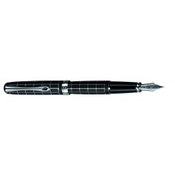 Stilou De Lux Diplomat Excellence A - Rhomb Guilloch Lapis Black - Penita Aurita 14kt