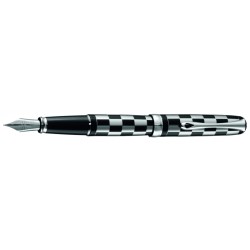 Stilou Diplomat Excellence A, Cu Penita M, Din Otel Inoxidabil - Rome Black Chrome