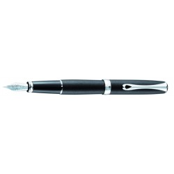 Stilou De Lux Diplomat Excellence A - Venezia Deep Black Chrome - Penita Otel Inoxidabil