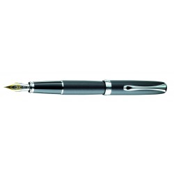 Stilou De Lux Diplomat Excellence A - Venezia Deep Black Chrome - Penita Aurita 14kt