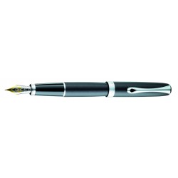 Stilou Diplomat Excellence A, Cu Penita M, Aurita 14kt. - Venetia Deep Black Matt Chrome