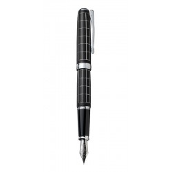 Stilou Diplomat Excellence A Plus, Cu Penita M, Din Otel Inoxidabil - Rhomb Guilloche Lapis Black