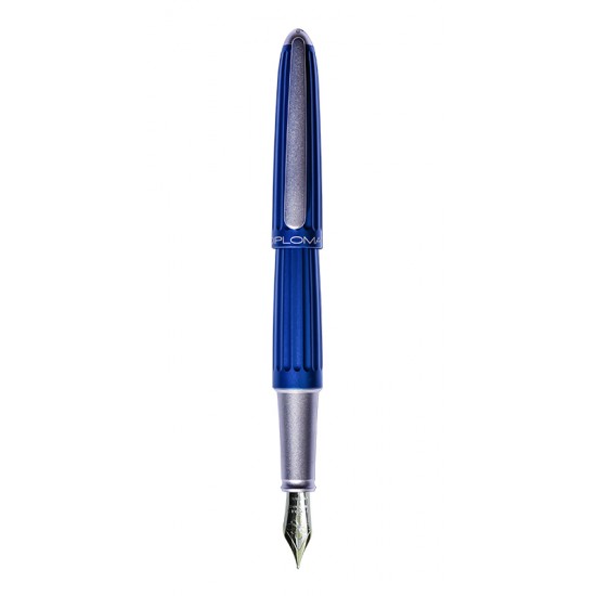 Stilou Diplomat Aero, Cu Penita M, Aurita 14kt. - Blue