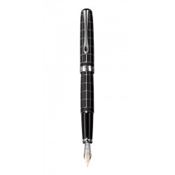 Stilou Diplomat Excellence A, Cu Penita M, Aurita 14kt. - Rhomb Guilloche Lapis Black