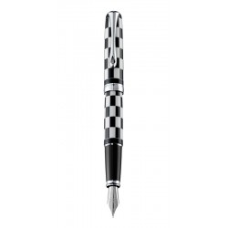 Stilou Diplomat Excellence A, Cu Penita M, Din Otel Inoxidabil - Rome Black White