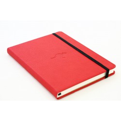 Caiet Cu Elastic, A5+, 96 File-100g/mp-cream, Coperti Rigide Rosii, Dingbats Kangaroo - Dictando