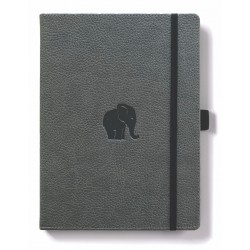 Caiet Cu Elastic, A5+, 96 File-100g/mp-cream, Coperti Rigide Gri, Dingbats Elephant - Cu Puncte