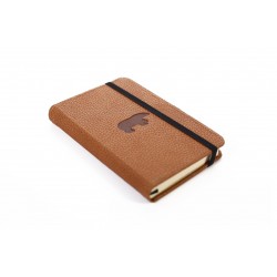 Caiet Cu Elastic, A6, 96 File-100g/mp-cream, Coperti Rigide Maron, Dingbats Bear - Dictando