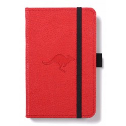 Caiet Cu Elastic, A6, 96 File-100g/mp-cream, Coperti Rigide Rosii, Dingbats Kangaroo - Cu Puncte