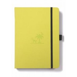 Caiet Cu Elastic, A5+, 96 File-100g/mp-cream, Coperti Rigide Lime, Dingbats Yasuni - Cu Puncte