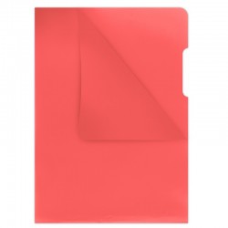 Mapa "l" Pentru Documente A4, 180 Microni, 100/set, Donau - Rosu Transparent