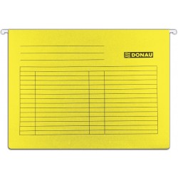 Dosar Suspendabil Cu Eticheta, Bagheta Metalica, Carton 230g/mp, 5 Buc/set, Donau - Galben