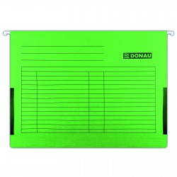 Dosar Suspendabil Cu Burduf Si Eticheta , Bagheta Metalica, 5 Buc/set, Donau - Verde