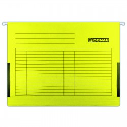 Dosar Suspendabil Cu Burduf Si Eticheta , Bagheta Metalica, 5 Buc/set, Donau - Galben