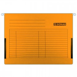 Dosar Suspendabil Cu Burduf Si Eticheta , Bagheta Metalica, 5 Buc/set, Donau - Orange