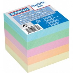 Rezerva Cub Hartie 83x83x75mm, Donau - Hartie Culori Pastel Asortate Rezerva Cub Hartie 83x83x75mm, Donau - Hartie Culori Pastel Asortate
