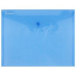 Mapa Pp Protectie Documente A5 Landscape, Inchidere Cu Capsa, 10/set, Donau - Albastru Transparent