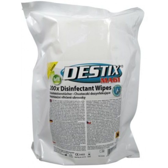 Servetele Umede Dezinfectante, 215 X 260mm, 200 Buc/tub, Destix Ma61 Jumbo Refill Pack