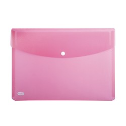 Mapa Protectie Documente A4 Landscape, Cu Capsa, Pp-0.3mm, 5 Buc/set, Elba Urban - Roz Transparent