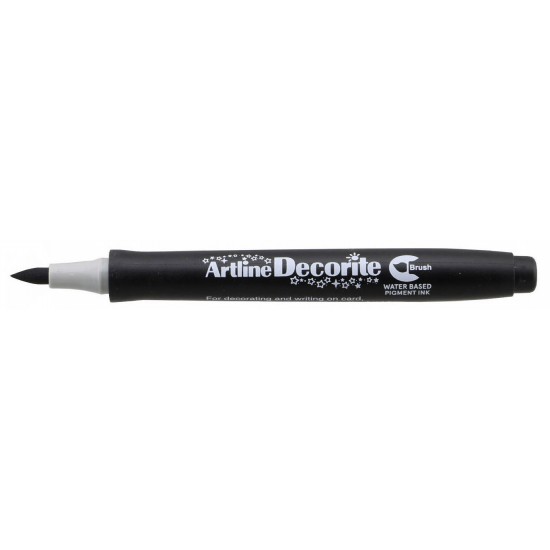 Marker Artline Decorite, Varf Flexibil (tip Pensula) - Negru