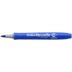 Marker Artline Decorite, Varf Flexibil (tip Pensula) - Albastru Marker Artline Decorite, Varf Flexibil (tip Pensula) - Albastru