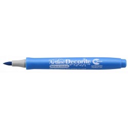 Marker Artline Decorite, Varf Flexibil (tip Pensula) - Albastru Metalizat Marker Artline Decorite, Varf Flexibil (tip Pensula) - Albastru Metalizat