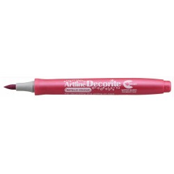 Marker Artline Decorite, Varf Flexibil (tip Pensula) - Roz Metalizat Marker Artline Decorite, Varf Flexibil (tip Pensula) - Roz Metalizat