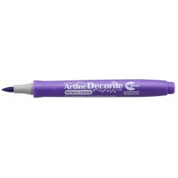 Marker Artline Decorite, Varf Flexibil (tip Pensula) - Mov Metalizat Marker Artline Decorite, Varf Flexibil (tip Pensula) - Mov Metalizat