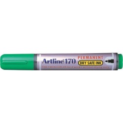 Permanent Marker Artline 170 - Dry Safe Ink, Corp Plastic, Varf Rotund 2.0mm - Verde