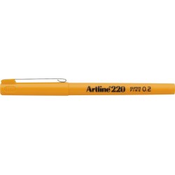 Liner Artline 220, Varf Fetru 0.2mm - Galben